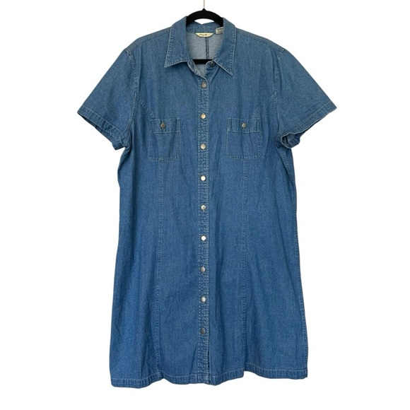Eddie Bauer Denim Jean Button Down Dress - Picture 1 of 3